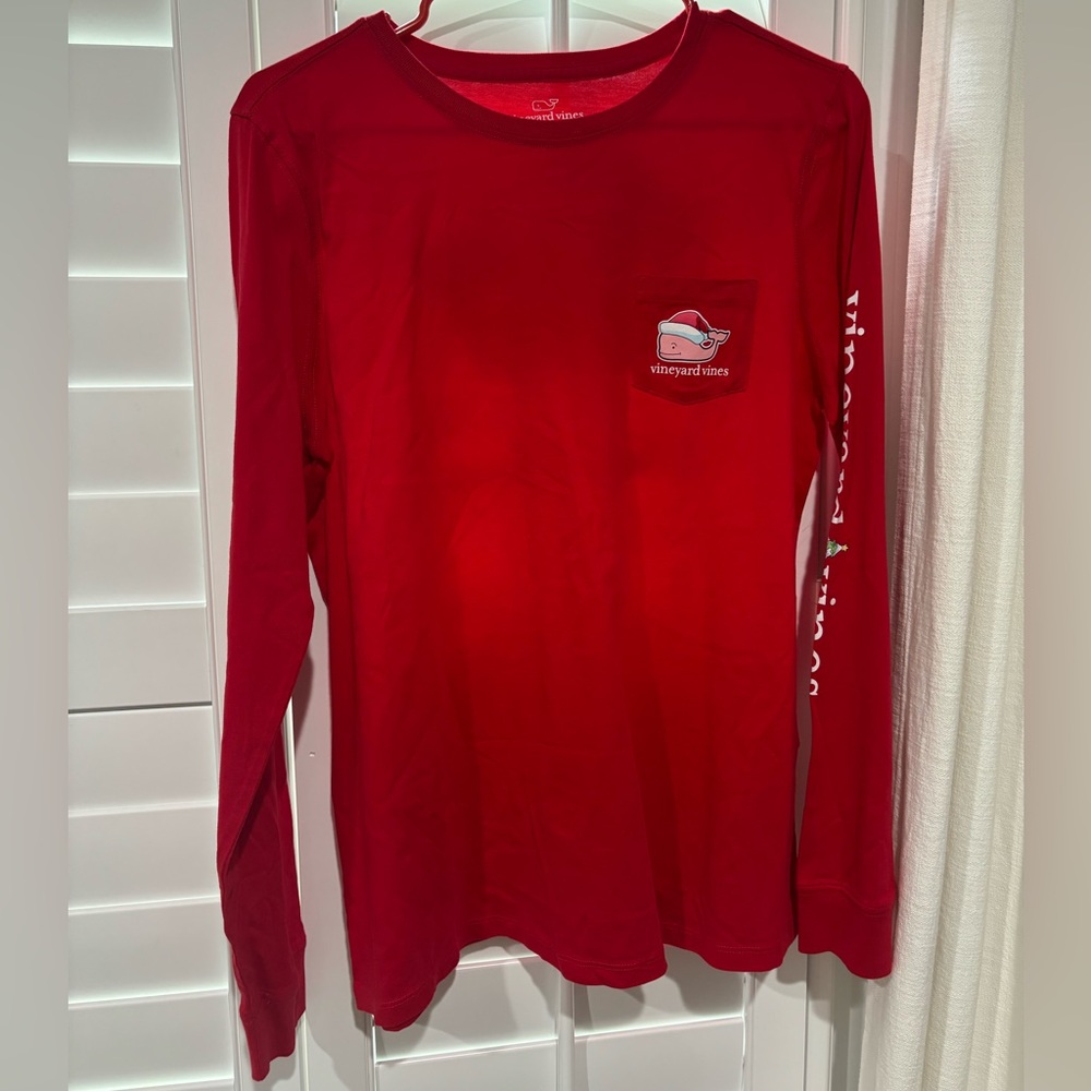 Vineyard Vines Red Long Sleeve Tee